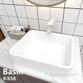 Bassin sanitaire lavabo de lavabo rectangulaire en céramique de lavabo